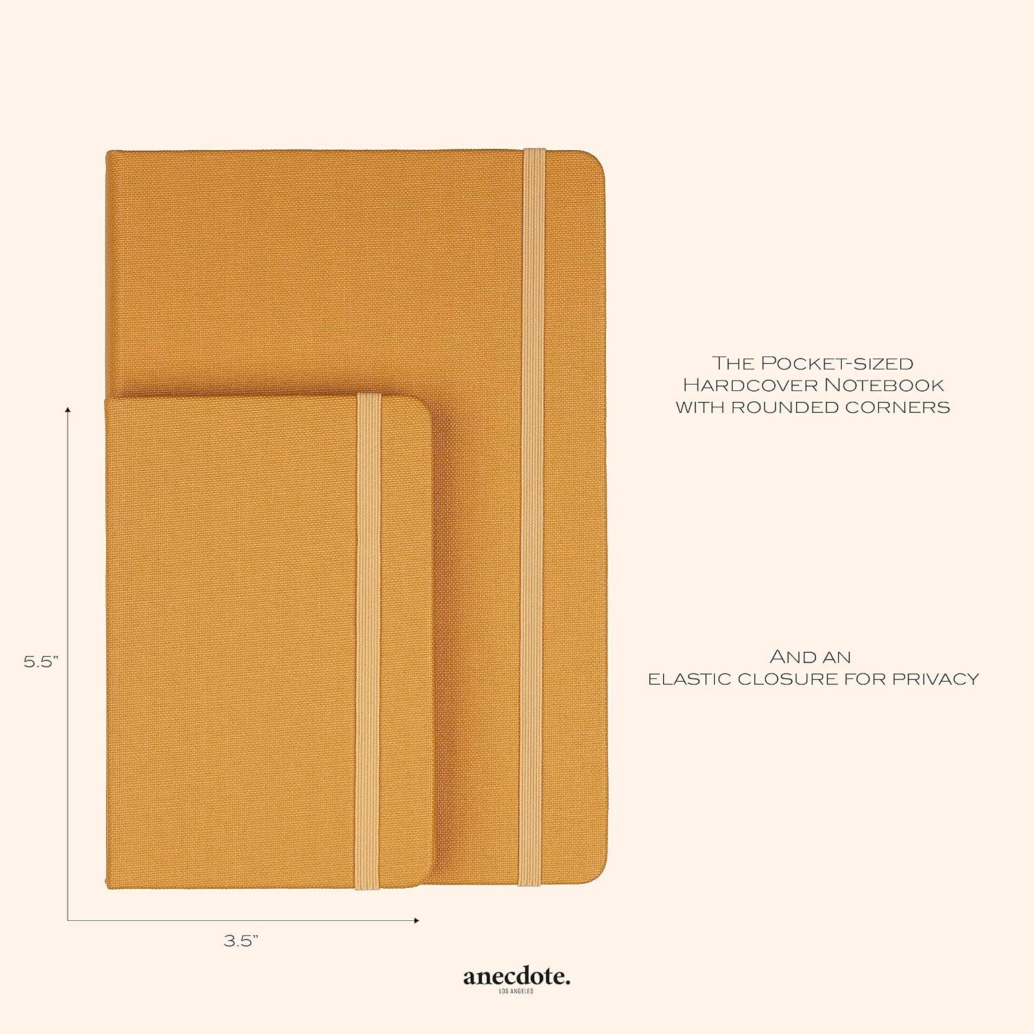image:imageANECDOTE Lined Journal Notebook 192 Pages A5 size 83 x 54 Thick 100 GSM Paper Ruled Hardcover Journal for Women and Men Perfect Notebook for School Work and Travel MustardMustard