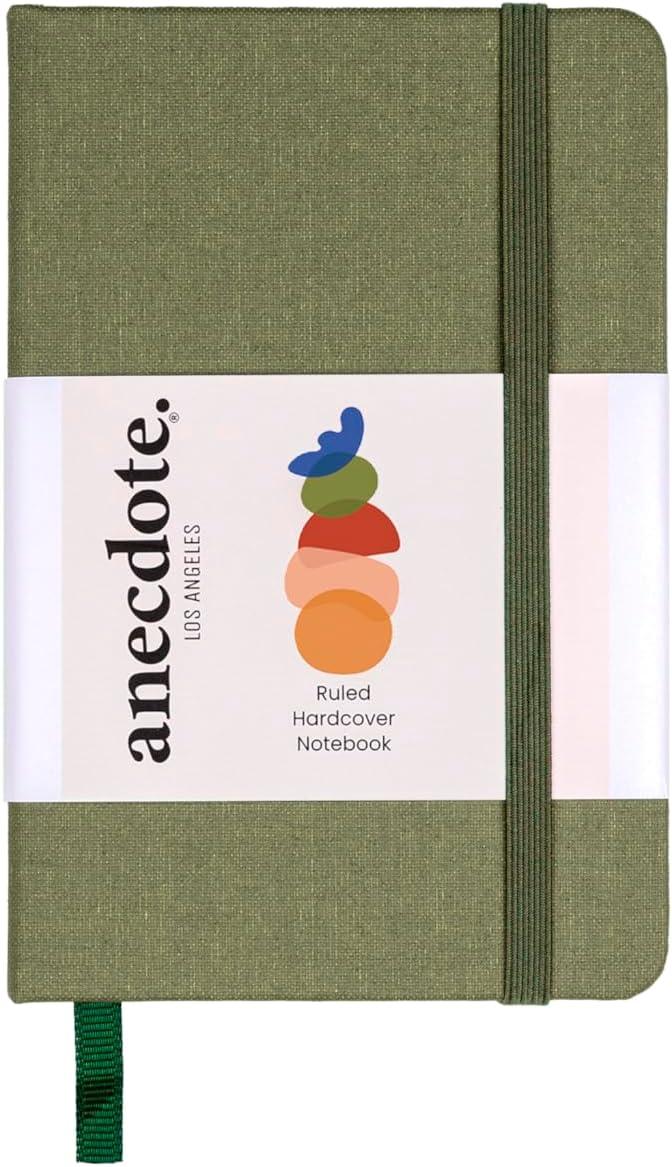 image:imageANECDOTE Lined Journal Notebook 192 Pages A5 size 83 x 54 Thick 100 GSM Paper Ruled Hardcover Journal for Women and Men Perfect Notebook for School Work and Travel MustardOlive Green