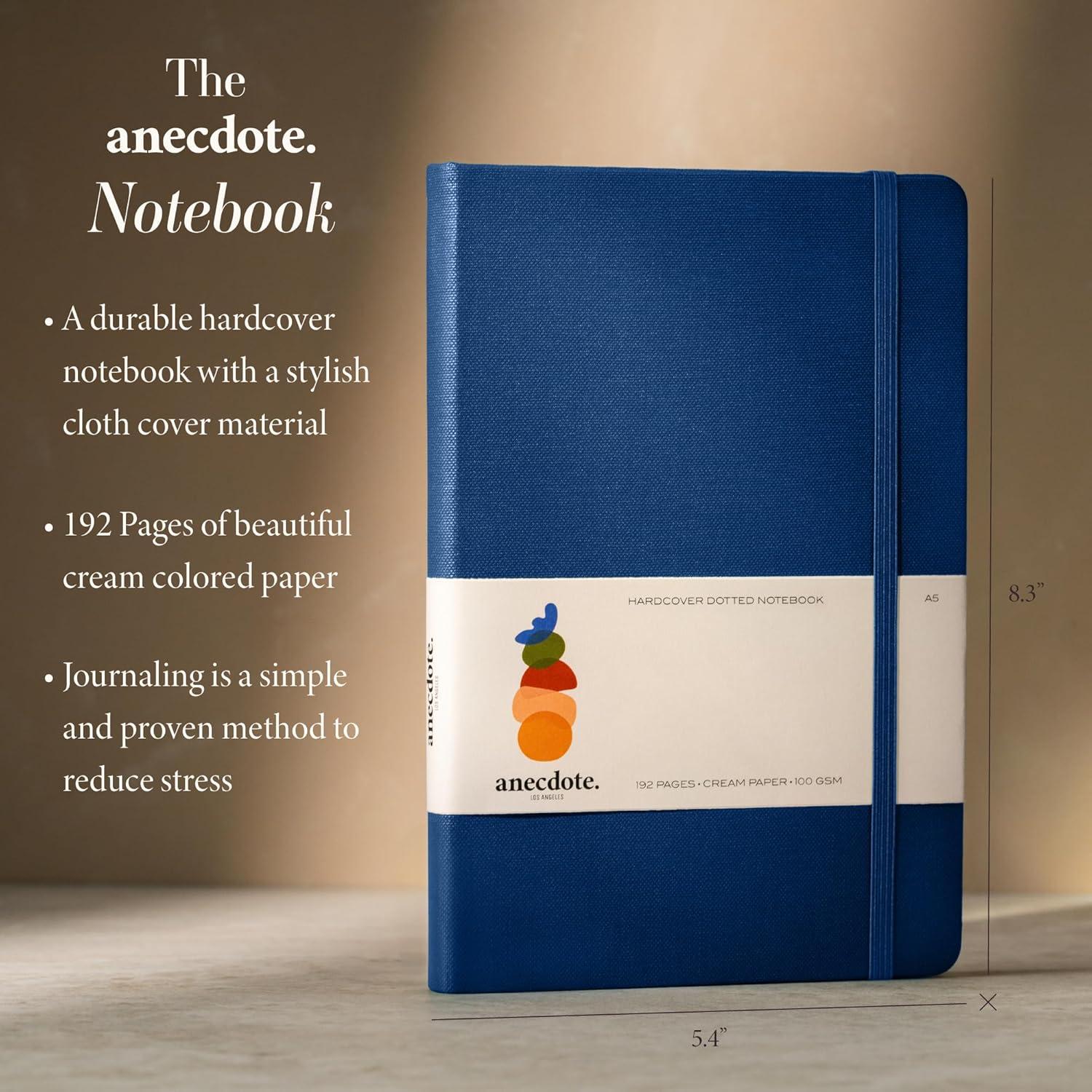 image:imageANECDOTE Lined Journal Notebook 192 Pages A5 size 83 x 54 Thick 100 GSM Paper Ruled Hardcover Journal for Women and Men Perfect Notebook for School Work and Travel MustardRoyal Blue