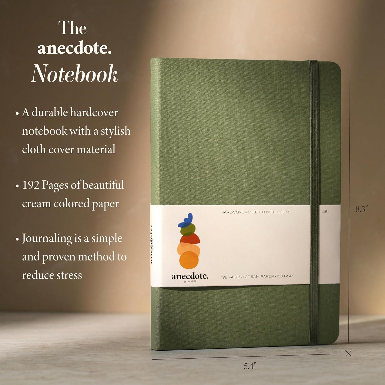 image:imageANECDOTE Lined Journal Notebook 192 Pages A5 size 83 x 54 Thick 100 GSM Paper Ruled Hardcover Journal for Women and Men Perfect Notebook for School Work and Travel MustardOlive Green