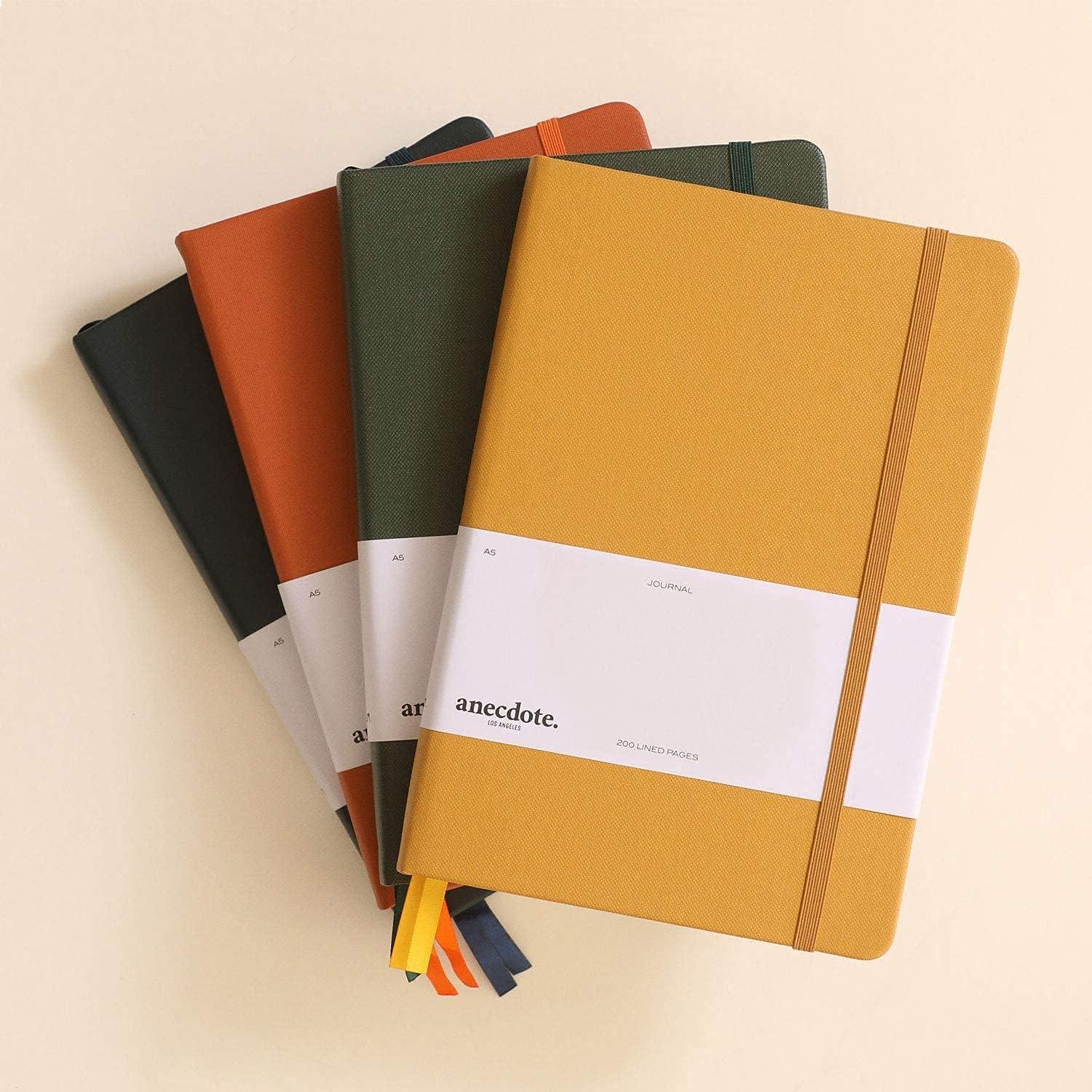 image:imageANECDOTE Lined Journal Notebook 192 Pages A5 size 83 x 54 Thick 100 GSM Paper Ruled Hardcover Journal for Women and Men Perfect Notebook for School Work and Travel MustardOlive Green