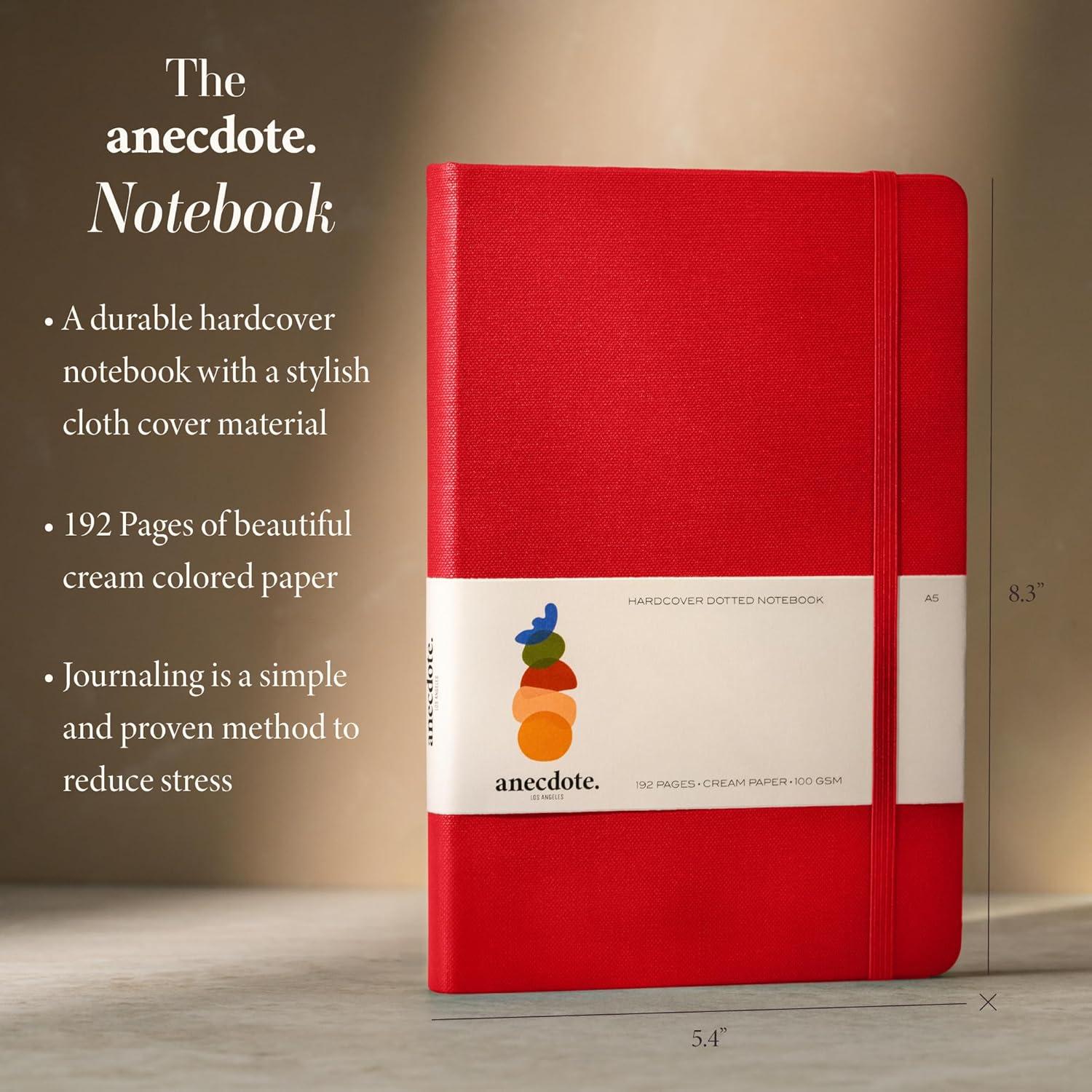 image:imageANECDOTE Lined Journal Notebook 192 Pages A5 size 83 x 54 Thick 100 GSM Paper Ruled Hardcover Journal for Women and Men Perfect Notebook for School Work and Travel MustardRed