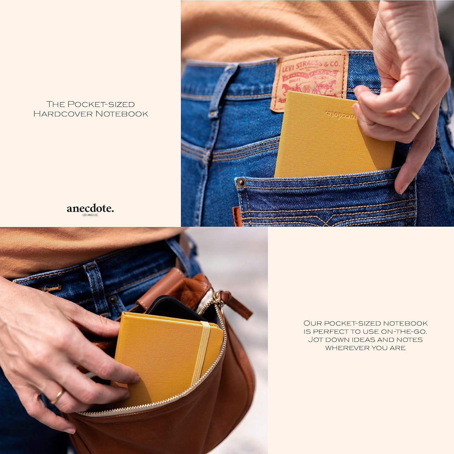 image:imageANECDOTE Lined Journal Notebook 192 Pages A5 size 83 x 54 Thick 100 GSM Paper Ruled Hardcover Journal for Women and Men Perfect Notebook for School Work and Travel MustardDutch Blue