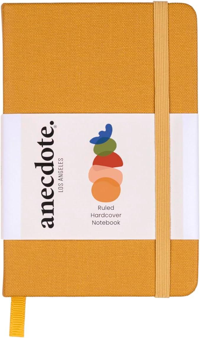image:imageANECDOTE Lined Journal Notebook 192 Pages A5 size 83 x 54 Thick 100 GSM Paper Ruled Hardcover Journal for Women and Men Perfect Notebook for School Work and Travel MustardMustard