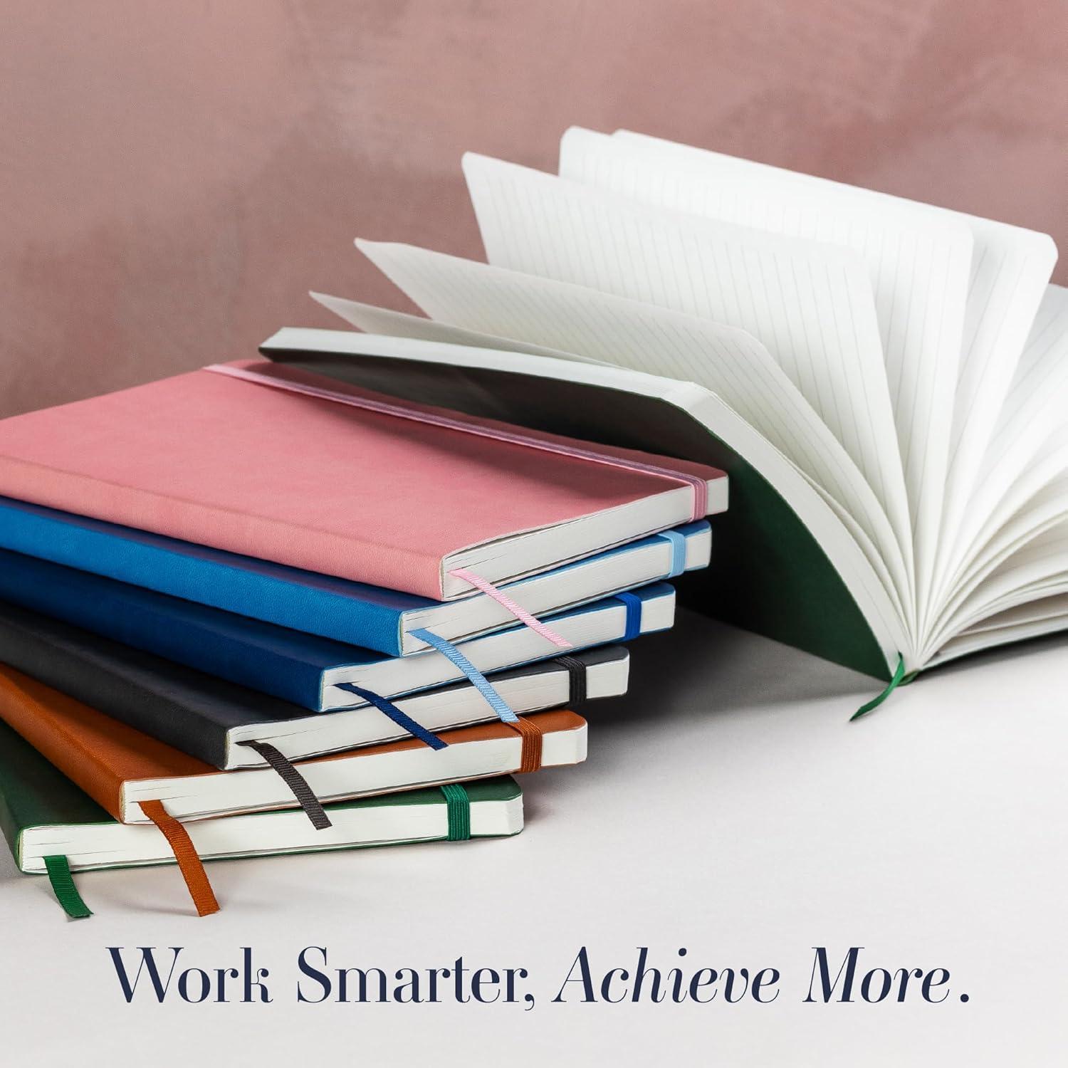 image:imageANECDOTE Softcover Ruled Journal with Thick 80 gsm Lined Cream Paper A5 size 83 inches x 54 inches Daily Writing Notebook for Travel School and Office Use Diary for Women and Men CamelMidnight Blue