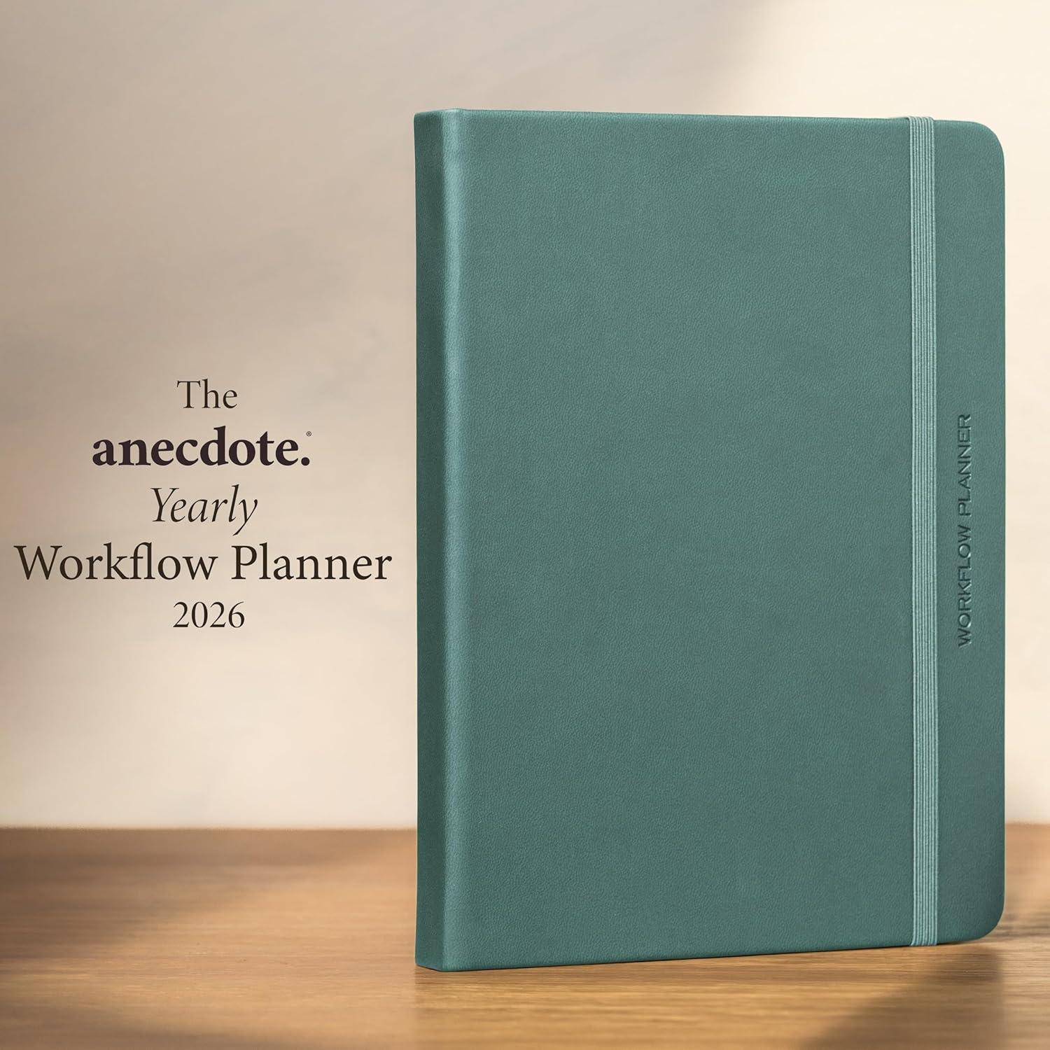 image:imageAnecdote 2026 Planner 52 Week Daily Planner Yearly Monthly amp Weekly Workflow for Planning Your Success Vegan Leather Hardcover Start Anytime amp Achieve your Goals Ocean BlueDutch Blue