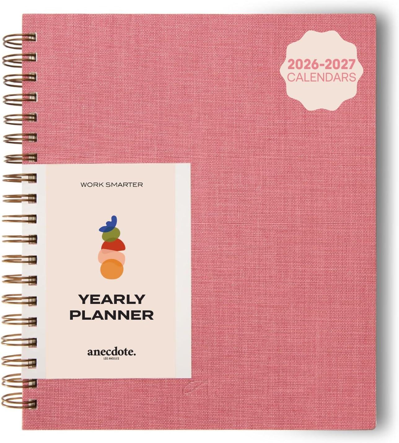 image:imageAnecdote Daily Planner w 20262027 Calendar Start Anytime 26 Weeks Undated 1 Page per Day 85 x 52 Hardcover ToDo List Organizer Plan Your Success Achieve Productivity Goals BlossomBlossom