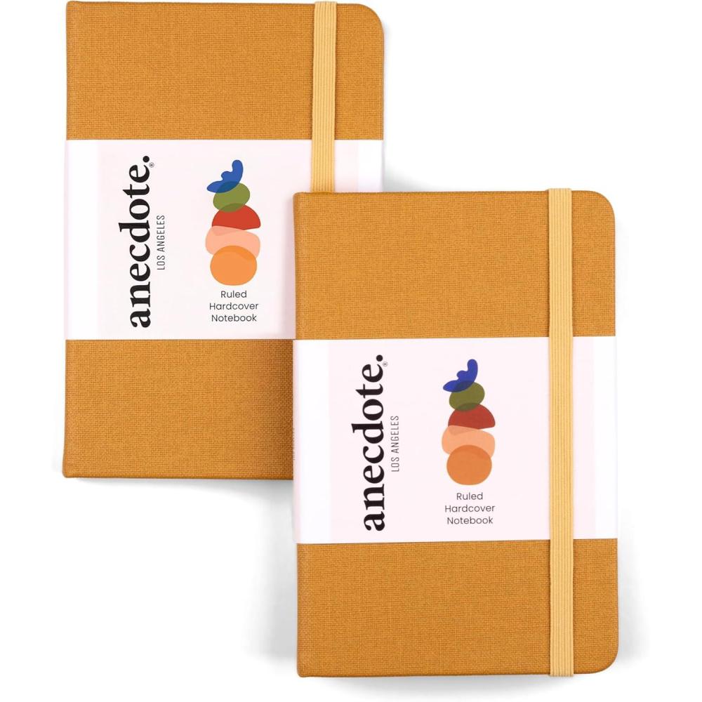 image:imageANECDOTE Lined Journal Notebook 192 Pages A5 size 83 x 54 Thick 100 GSM Paper Ruled Hardcover Journal for Women and Men Perfect Notebook for School Work and Travel MustardMustard