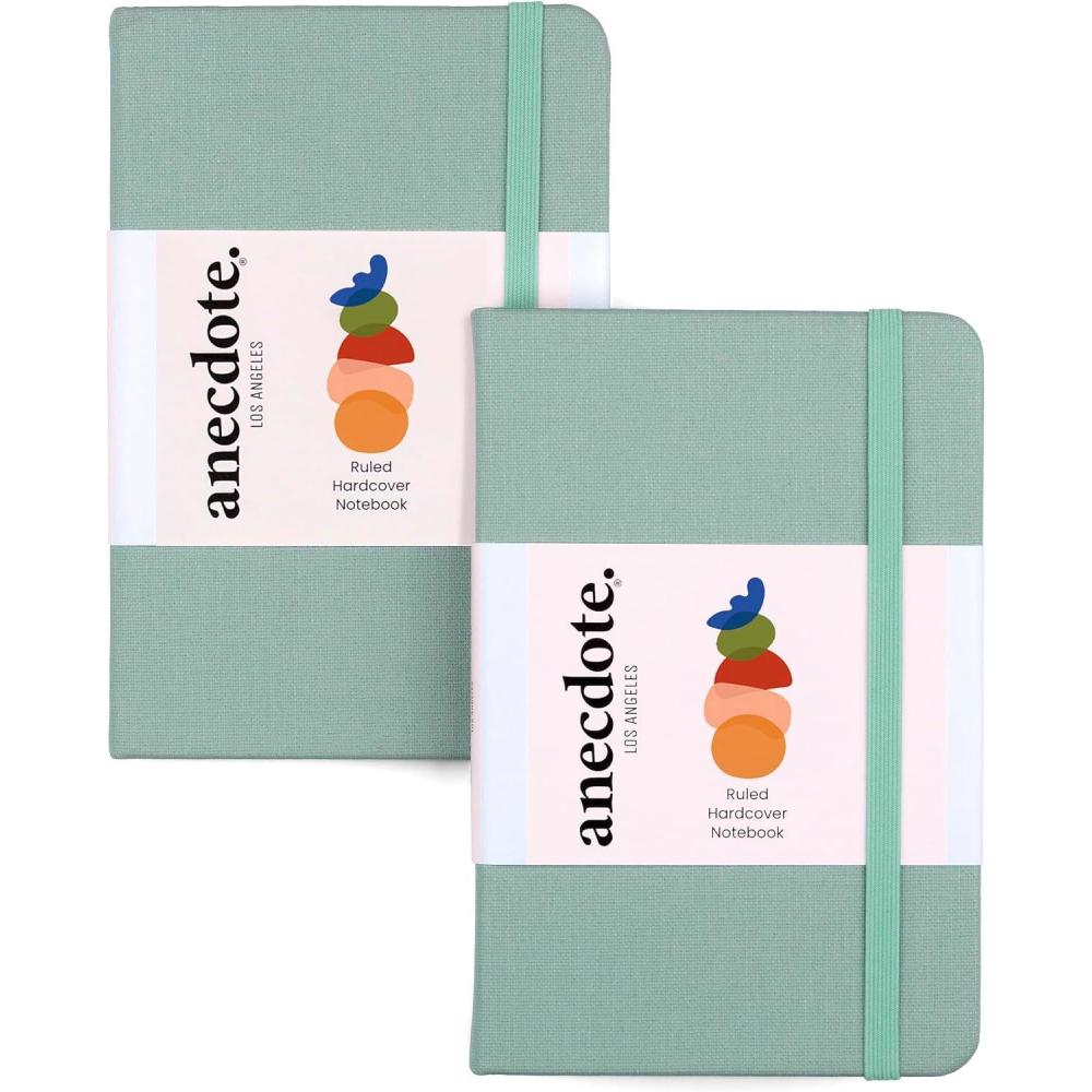 image:imageANECDOTE Lined Journal Notebook 192 Pages A5 size 83 x 54 Thick 100 GSM Paper Ruled Hardcover Journal for Women and Men Perfect Notebook for School Work and Travel MustardDutch Blue