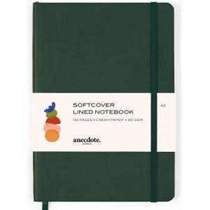 image:imageANECDOTE Softcover Ruled Journal with Thick 80 gsm Lined Cream Paper A5 size 83 inches x 54 inches  Daily Writing Notebook for Travel School and Office Use  Diary for Women and Men  CamelEvergreen