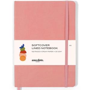 image:imageANECDOTE Softcover Ruled Journal with Thick 80 gsm Lined Cream Paper A5 size 83 inches x 54 inches  Daily Writing Notebook for Travel School and Office Use  Diary for Women and Men  CamelBlush Pink