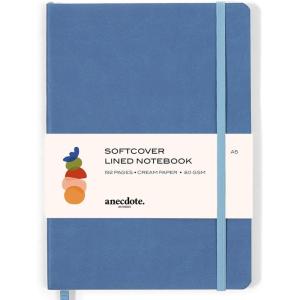 image:imageANECDOTE Softcover Ruled Journal with Thick 80 gsm Lined Cream Paper A5 size 83 inches x 54 inches  Daily Writing Notebook for Travel School and Office Use  Diary for Women and Men  CamelFrench Blue