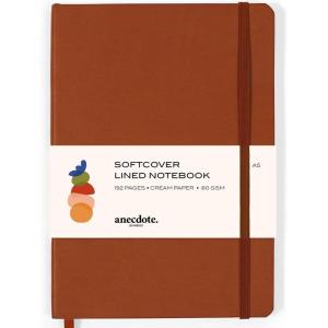 image:imageANECDOTE Softcover Ruled Journal with Thick 80 gsm Lined Cream Paper A5 size 83 inches x 54 inches  Daily Writing Notebook for Travel School and Office Use  Diary for Women and Men  CamelCamel