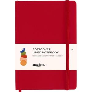 image:imageANECDOTE Softcover Ruled Journal with Thick 80 gsm Lined Cream Paper A5 size 83 inches x 54 inches  Daily Writing Notebook for Travel School and Office Use  Diary for Women and Men  CamelRed