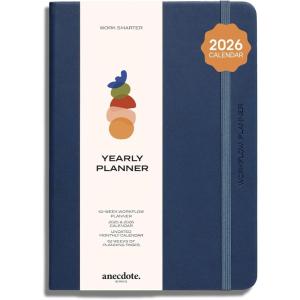 image:imageAnecdote 2026 Planner 52 Week Daily Planner Yearly Monthly amp Weekly Workflow for Planning Your Success  Vegan Leather Hardcover Start Anytime amp Achieve your Goals  Ocean BlueOcean Blue