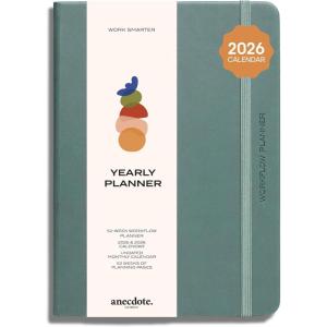 image:imageAnecdote 2026 Planner 52 Week Daily Planner Yearly Monthly amp Weekly Workflow for Planning Your Success  Vegan Leather Hardcover Start Anytime amp Achieve your Goals  Ocean BlueDutch Blue